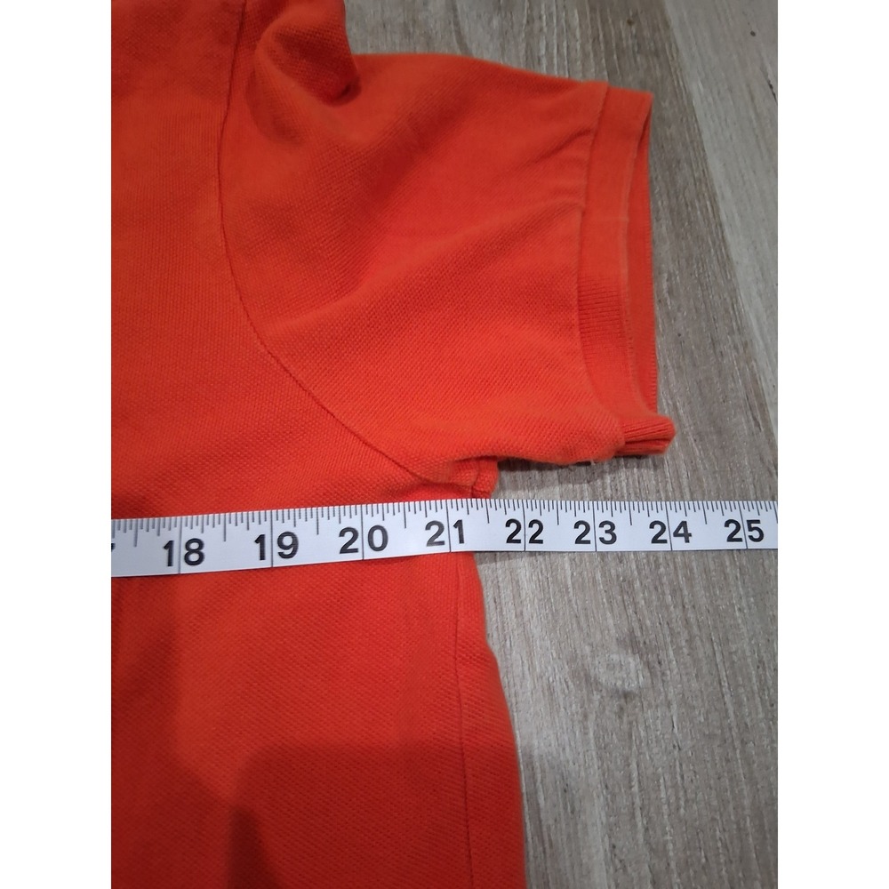 Polo Ralph Lauren Mens Orange Custom Fit Short Sleeve Cotton Polo Shirt Large - Picture 4 of 5